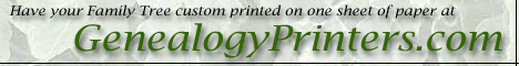Have your Family Tree custom printed on
one sheet of paper at GenealogyPrinters.com